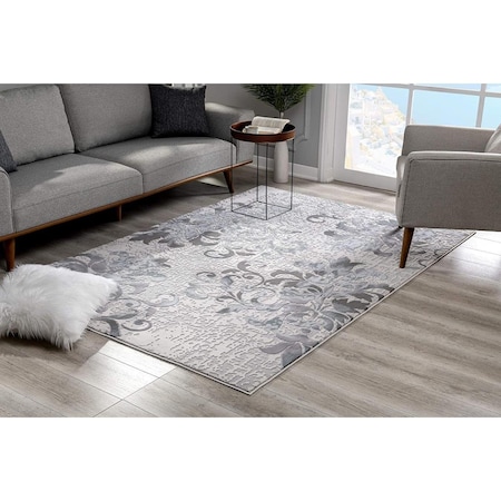 Palacedesigns 5 x 8 ft. Floral Filigree Area Rug - Blue & Gray PA3092019